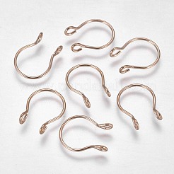 ステンレスボディジュエリー  クリップオン鼻リング  ローズゴールド  15x11x0.7mm  穴：1.3mm&nbsp;AJEW-TAC0019-08RG
