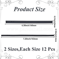 24 Stück 2 Stile Kunststoff festes Stirnband rutschfeste Streifen&nbsp;DIY-CY0003-02