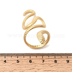 Кольца-манжеты из нержавеющей стали 304 в форме змеи для женщин&nbsp;RJEW-A091-15G