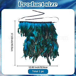 Накидка из натуральных перьев в готическом стиле&nbsp;AJEW-WH20067-017A