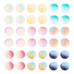 198 шт. 9-цветные матовые стеклянные бусины с эффектом кракле&nbsp;DGLA-TA0001-23