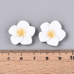 Кабошоны из непрозрачной смолы в виде цветка плюмерии&nbsp;CRES-T025-30A-02