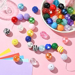 Набор круглых непрозрачных акриловых бусин&nbsp;OACR-CJC0002-05B