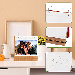 5 pouce rectangle couverture en bois scrapbook bricolage classeur album photo&nbsp;DIY-WH0349-306B