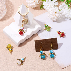 10 шт. 5-х цветные стеклянные бусины&nbsp;FIND-TA0005-74