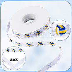 Лента из полиэстера в корсажу длиной 25 ярд с принтом в виде спортивного мяча OCOR-WH20002-03B-03