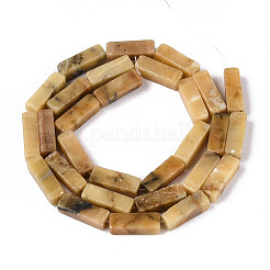 Нити натуральных бусин из нефрита хуанлун G-T141-109