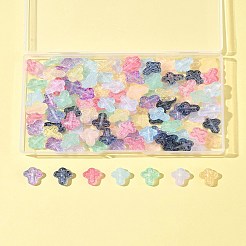 120 шт. 9-цветные прозрачные стеклянные бусины-спрей GLAA-FS0002-12C