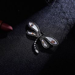 Брошь в виде стрекозы из сплава паве PW-WG81607-01