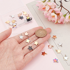 26 шт. 5-х цветные подвески из нержавеющей стали 304&nbsp;STAS-BC0003-76