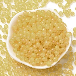 Светящиеся в темноте прозрачные стеклянные круглые бусины&nbsp;GLAA-F124-B05