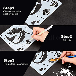 Морские животные домашнее животное пластиковый рисунок трафареты шаблоны&nbsp;DIY-WH20011-53C