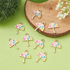 Зонт с эмалевыми подвесками из сплава сердца&nbsp;ENAM-YW0003-30