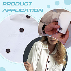 6 шт. плоские круглые запонки из латуни с эмалью&nbsp;FIND-ME0003-12