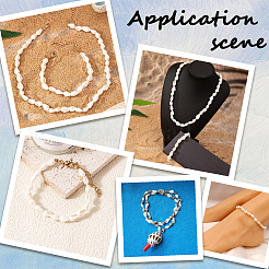 2 нити бусин из натуральной ракушки-трубы SHEL-LT0001-01