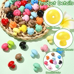 50 шт. Непрозрачные акриловые бусины&nbsp;OACR-CJ0002-65