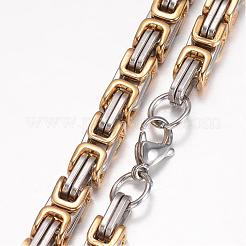 201 византийское ожерелье из нержавеющей стали NJEW-K062-01C1-7mm