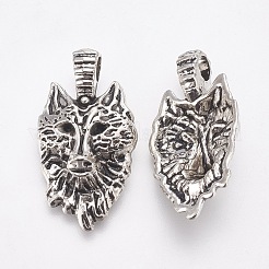 Colgantes de la aleación de estilo tibetano&nbsp;TIBEP-WH0001-01AS