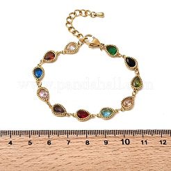 Браслеты-цепочки из нержавеющей стали 304 для женщин BJEW-A093-01A-G