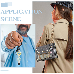 10шт. брелок для ключей из сплава с бусинами FIND-UN0007-24B