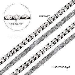 2.5 yard hot fix 304 acciaio inossidabile chiodo a punta testa di chiodo trim&nbsp;DIY-FG0003-32