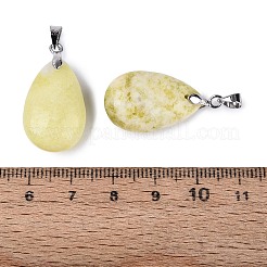 Natürliche gelbe Senfjaspis Anhänger&nbsp;G-N362-03P-12