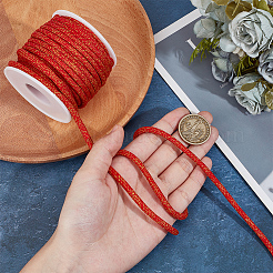 10 ярд круглый полиэстеровый золотисто-металлический шнур OCOR-BC0007-51A