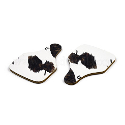 Большие подвески из липы с односторонним принтом WOOD-N006-197A