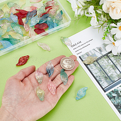 100 шт. 10-х цветные подвески ручной работы в технике лэмпворк с матовой золотой фольгой&nbsp;LAMP-GA0001-15