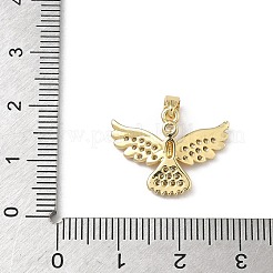 Латунные микропаве прозрачные подвески с фианитом&nbsp;KK-F924-10G