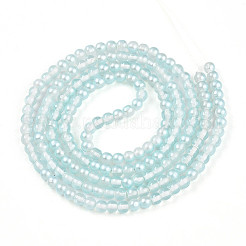 Запекание окрашенные прозрачные стеклянные бусины нити&nbsp;DGLA-N011-4mm-05