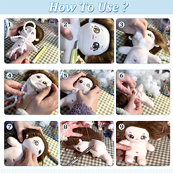 6шт 6 стиля пластиковая фигурка подвижный скелет DIY-OC0012-10