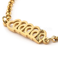 Bracciale a maglie in acciaio inossidabile 201 per donna&nbsp;BJEW-D062-01D
