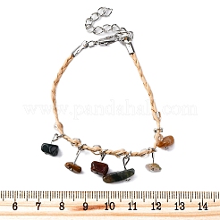 12шт 12 цвета браслеты с подвесками из натуральных и синтетических драгоценных камней для мужчин и женщин BJEW-G743-03