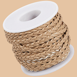 10 м плоские плетеные шнуры из искусственной кожи LC-CL0001-04C