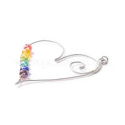 Гальванические стеклянные бусы большие подвески PALLOY-JF01591