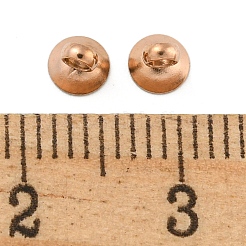 304ステンレススチールビーズキャップペンダントベイル  グローブガラスバブルカバーペンダント用  ローズゴールド  4mm  穴：1.50mm&nbsp;STAS-G224-24RG-06