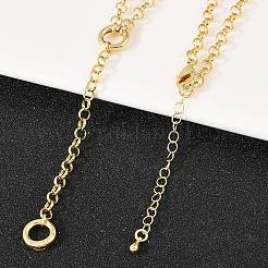 Латунные цепочки-ролики и лариаты&nbsp;NJEW-H087-04G