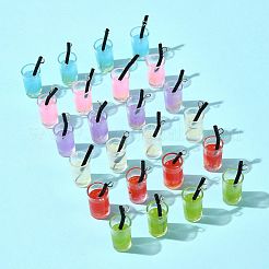 24 шт. 6-х цветные пластиковые подвески в виде напитков&nbsp;CRES-FS0001-27