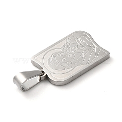 Не тускнеющие подвески из нержавеющей стали 304 на тему Дня матери STAS-D069-01A-P