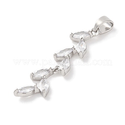 Porte micro ouvrent pendentifs zircone cubique en laiton de placage&nbsp;LS-KK-F881-01P