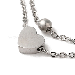 Браслеты из 2-рядной цепочки из нержавеющей стали 304 BJEW-L673-024P