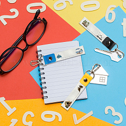 Брелок для ключей из искусственной кожи и хлопка с именным маркером AJEW-WH0514-035