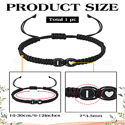 1 pz braccialetti intrecciati in cordino di nylon regolabile per donna uomo&nbsp;BJEW-LP0001-31A-I