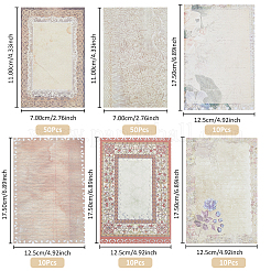 Цветочные кружевные бумажные блокноты для скрапбукинга AJEW-FH0007-65