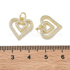 Valentinstag Messing Micro Pave klare Zirkonia Anhänger&nbsp;KK-K420-02B-G