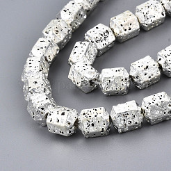 Гальванические бусины из натуральной лавы G-T114-65S