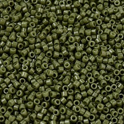 MIYUKIデリカビーズ  シリンダー  日本製シードビーズ  11/0  （db2357)ジュラコート不透明染めオリーブ  1.3x1.6mm  穴：0.8mm  約10000個/袋  50 G /袋&nbsp;SEED-X0054-DB2357