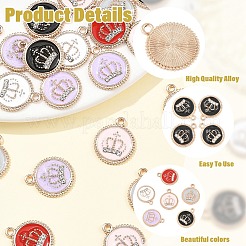 24шт 6 цвета сплава эмалевые подвески&nbsp;FIND-YW0011-55