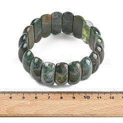 天然苔瑪瑙ストレッチブレスレット  51~54mm&nbsp;BJEW-O130-02A
